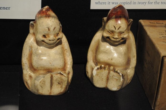 Two billikens, Museum of History and Industry, Seattle, Washington. These were souvenirs of the 1909 Alaska-Yukon-Pacific Exposition.
