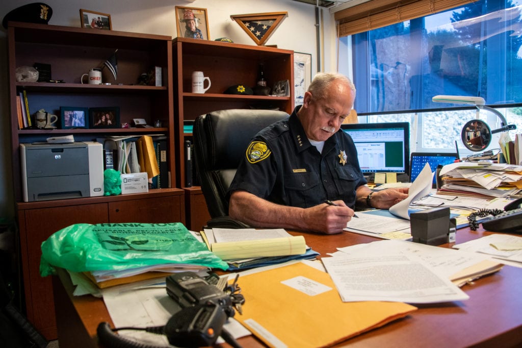 Cordova Police Chief Michael Hicks. The Cordova Police Department, working with the Alaska State Troopers and the Alaska Wildlife Troopers, located three children reported missing from Seward on Aug. 9, 2019. Photo by Zachary Snowdon Smith/The Cordova Times