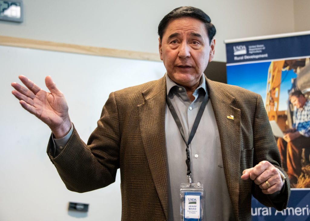 Jerry Ward, the Department of Agriculture state director of rural development for Alaska. (Dec. 3, 2019) Photo by Zachary Snowdon Smith/The Cordova Times