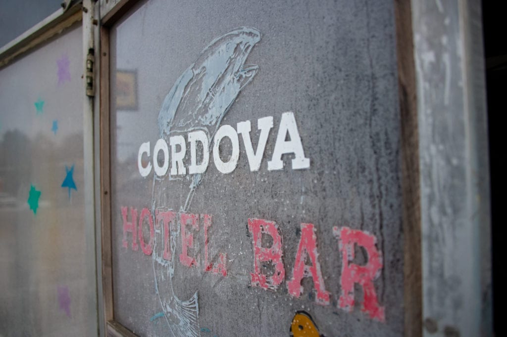 The door of the Cordova Hotel and Bar. (Nov. 26, 2019) Photo by Zachary Snowdon Smith/The Cordova Times