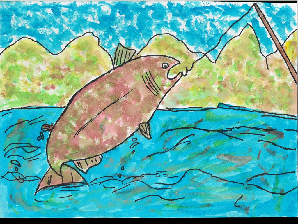 Cambryn McKay, fourth grade winner of AK Fish Heritage contest, 2019. Photo courtesy of Wildlife Forever