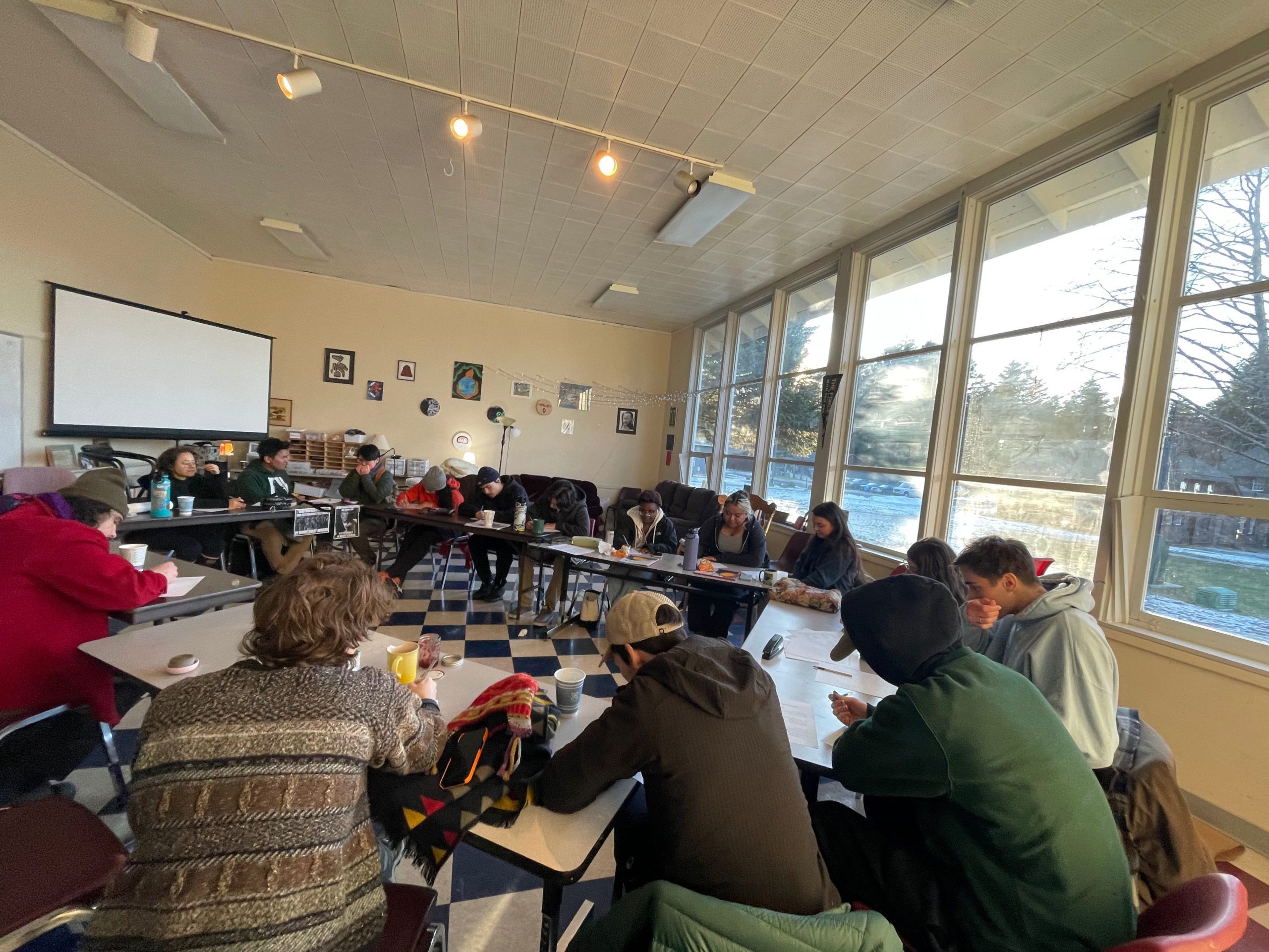 Outer Coast students take class on the Sheldon Jackson Campus. Photo by Nirali Desai